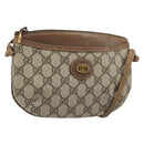 GUCCI GG Supreme Old Shoulder Bag PVC Beige Gold 378 02 020 Auth am11912-1