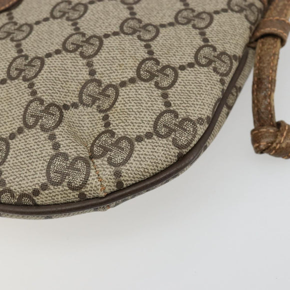 GUCCI GG Supreme Old Shoulder Bag PVC Beige Gold 378 02 020 Auth am11912