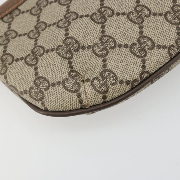 GUCCI GG Supreme Old Shoulder Bag PVC Beige Gold 378 02 020 Auth am11912