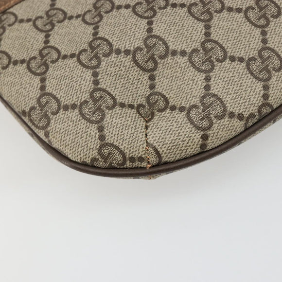 GUCCI GG Supreme Old Shoulder Bag PVC Beige Gold 378 02 020 Auth am11912
