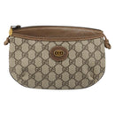 GUCCI GG Supreme Old Shoulder Bag PVC Beige Gold 378 02 020 Auth am11912-13