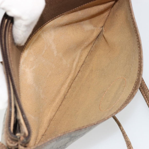 GUCCI GG Supreme Old Shoulder Bag PVC Beige Gold 378 02 020 Auth am11912