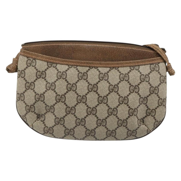 GUCCI GG Supreme Old Shoulder Bag PVC Beige Gold 378 02 020 Auth am11912