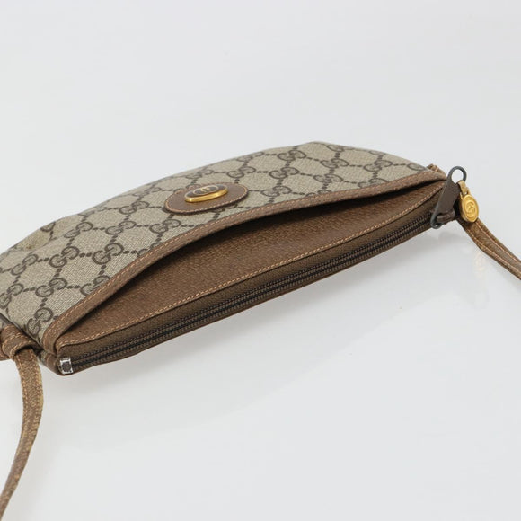 GUCCI GG Supreme Old Shoulder Bag PVC Beige Gold 378 02 020 Auth am11912
