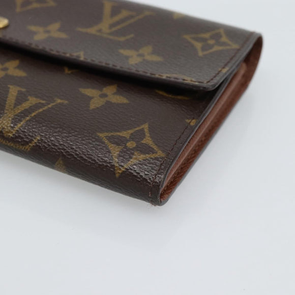 LOUIS VUITTON Monogram Portefeuille Sarah Long Wallet M61734 LV Auth am11915V