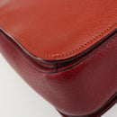 Miu Miu Ready Lock Hand Bag Leather 2way Orange Red Gold Auth am11916A-18