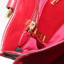 Miu Miu Ready Lock Hand Bag Leather 2way Orange Red Gold Auth am11916A-26