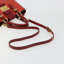 Miu Miu Ready Lock Hand Bag Leather 2way Orange Red Gold Auth am11916A-8