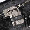 Chloe Paddington Hand Bag Leather Silver Auth am11917A-15