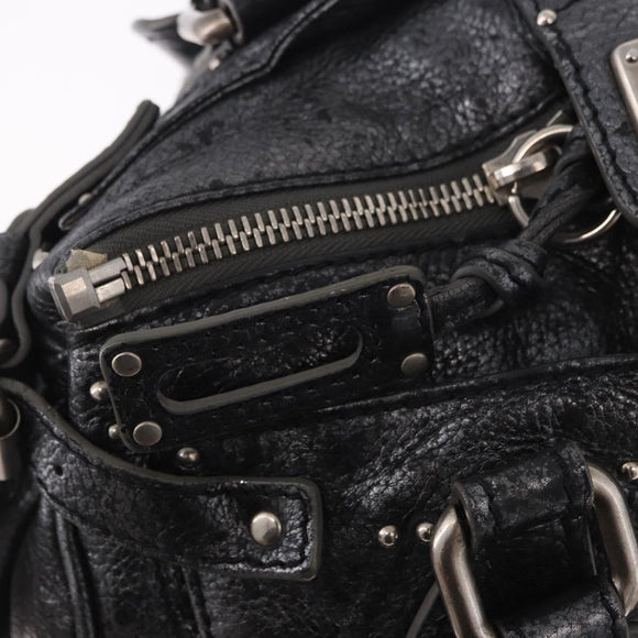 Chloe Paddington Hand Bag Leather Silver Auth am11917A