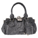 Chloe Paddington Hand Bag Leather Silver Auth am11917A-2