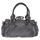 Chloe Paddington Hand Bag Leather Silver Auth am11917A-3