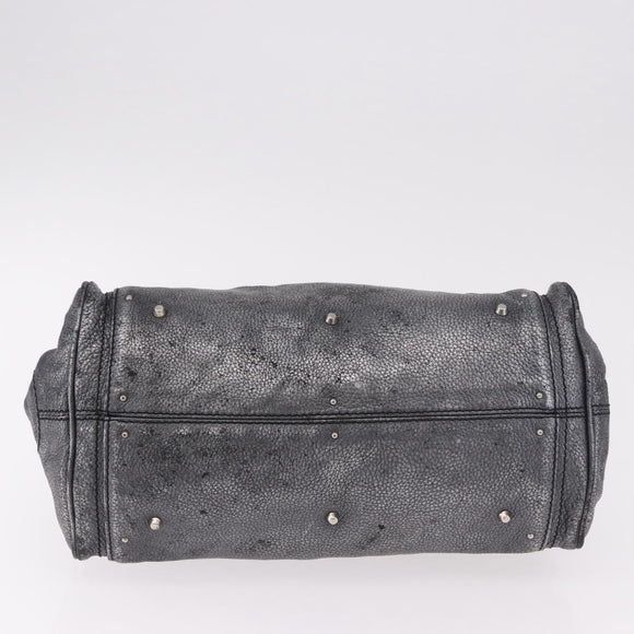 Chloe Paddington Hand Bag Leather Silver Auth am11917A
