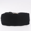 FENDI Mamma Baguette GM Shoulder Bag Cotton Jersey Black Silver Auth am11919-9