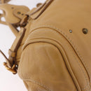 Chloe Paddington Hand Bag Leather Beige Gold Silver Auth am11920V-8