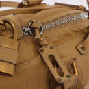 Chloe Paddington Hand Bag Leather Beige Gold Silver Auth am11920V-20