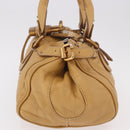 Chloe Paddington Hand Bag Leather Beige Gold Silver Auth am11920V-3