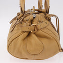 Chloe Paddington Hand Bag Leather Beige Gold Silver Auth am11920V-4