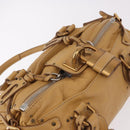 Chloe Paddington Hand Bag Leather Beige Gold Silver Auth am11920V-6