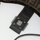 FENDI Zucca Canvas Mamma Baguette Shoulder Bag Black Brown Auth am11921A-10