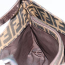FENDI Zucca Canvas Mamma Baguette Shoulder Bag Black Brown Auth am11921A-20