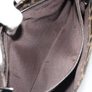 FENDI Zucca Canvas Mamma Baguette Shoulder Bag Black Brown Auth am11921A-23