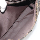 FENDI Zucca Canvas Mamma Baguette Shoulder Bag Black Brown Auth am11921A-24