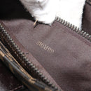 FENDI Zucca Canvas Mamma Baguette Shoulder Bag Black Brown Auth am11921A-12
