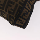 FENDI Zucca Canvas Shoulder Bag Black Brown Auth am11922V-17
