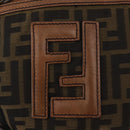 FENDI Zucca Canvas Shoulder Bag Black Brown Auth am11922V-19