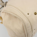 Chloe Paddington Hand Bag Leather Ivory Gold Silver Auth am11923V-12