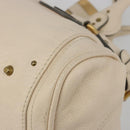Chloe Paddington Hand Bag Leather Ivory Gold Silver Auth am11923V-13