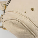 Chloe Paddington Hand Bag Leather Ivory Gold Silver Auth am11923V-14