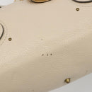 Chloe Paddington Hand Bag Leather Ivory Gold Silver Auth am11923V-17