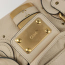 Chloe Paddington Hand Bag Leather Ivory Gold Silver Auth am11923V-18