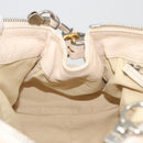 Chloe Paddington Hand Bag Leather Ivory Gold Silver Auth am11923V-21