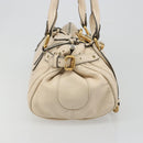 Chloe Paddington Hand Bag Leather Ivory Gold Silver Auth am11923V-5