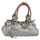 Chloe Paddington Hand Bag Leather Silver Auth am11924A-1