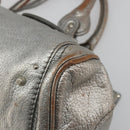 Chloe Paddington Hand Bag Leather Silver Auth am11924A-9