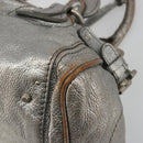 Chloe Paddington Hand Bag Leather Silver Auth am11924A-15