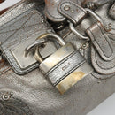 Chloe Paddington Hand Bag Leather Silver Auth am11924A-17