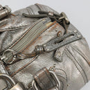Chloe Paddington Hand Bag Leather Silver Auth am11924A-19