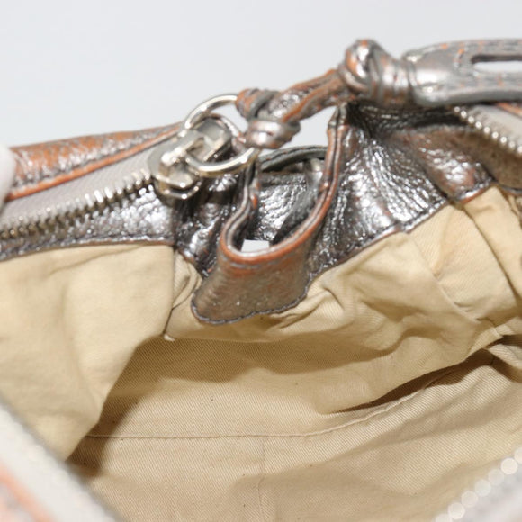 Chloe Paddington Hand Bag Leather Silver Auth am11924A