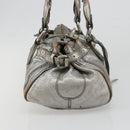 Chloe Paddington Hand Bag Leather Silver Auth am11924A-4