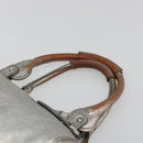 Chloe Paddington Hand Bag Leather Silver Auth am11924A-8