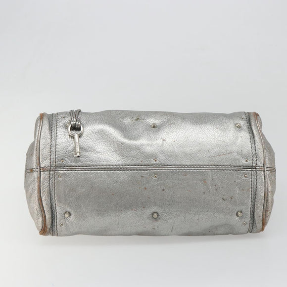 Chloe Paddington Hand Bag Leather Silver Auth am11924A