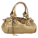Chloe Paddington Hand Bag Leather Gold Auth am11925A-1