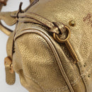 Chloe Paddington Hand Bag Leather Gold Auth am11925A-11
