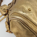 Chloe Paddington Hand Bag Leather Gold Auth am11925A-13