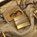 Chloe Paddington Hand Bag Leather Gold Auth am11925A-15